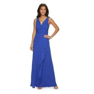 CHAPS PLEATED RUFFLE EVENING DRESS 4